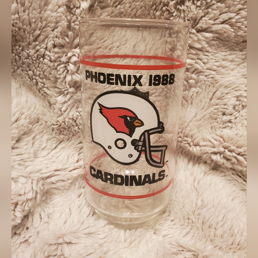 Vintage 5” NFL Big Red ST Louis Arizona Cardinals Football glass